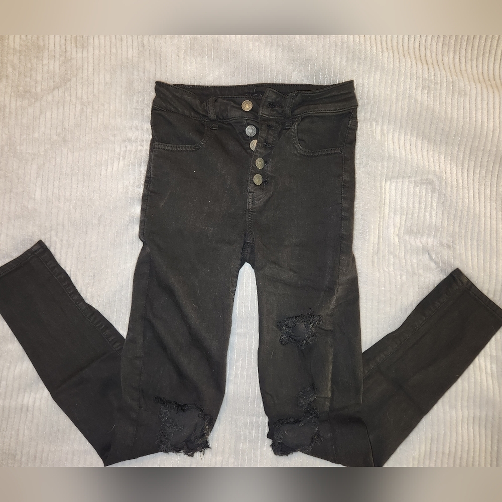 AEO black skinny jeans
